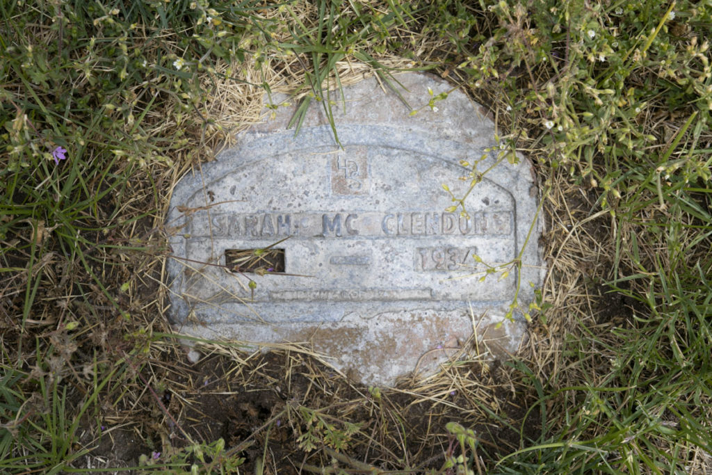 Sarah McClendon Grave Marker