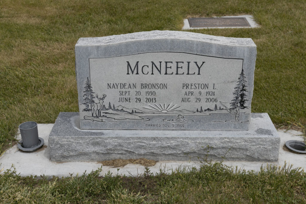 Preston L & Naydean Bronson McNeely Headstone
