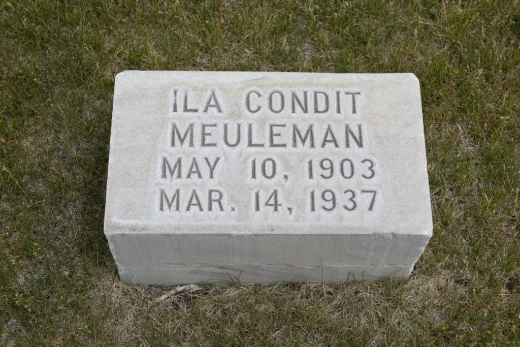 Ila Condit Meuleman Headstone