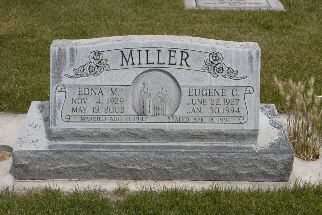 Eugene & Edna M Miller Headstone