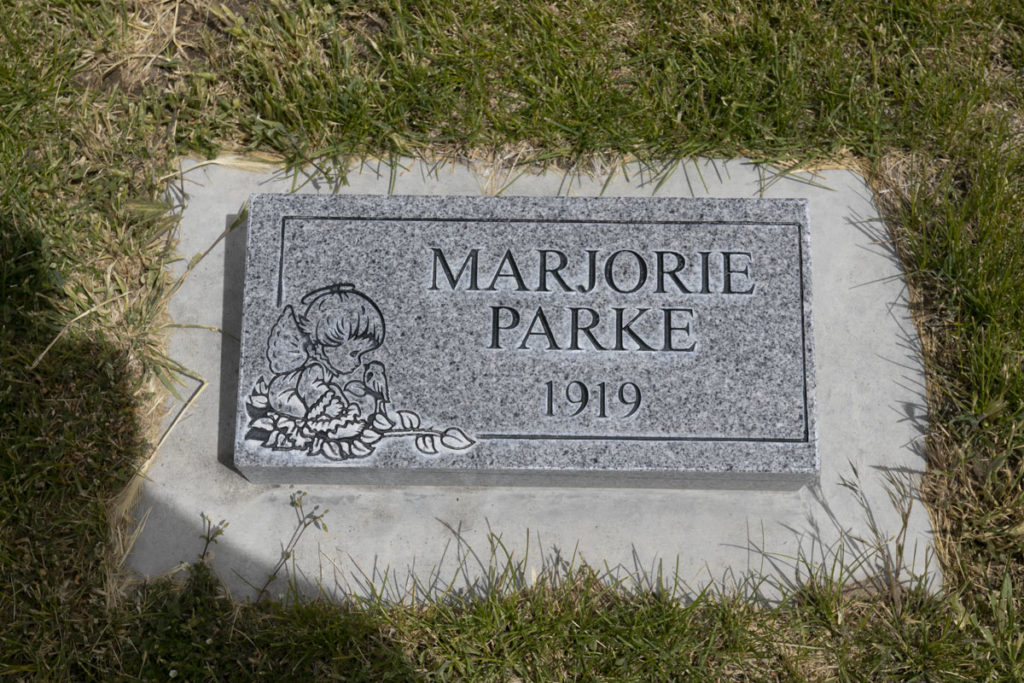 Marjorie Parke Headstone