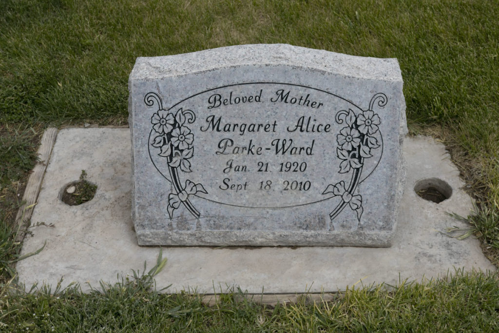 Margaret Alice Parke Ward Headstone