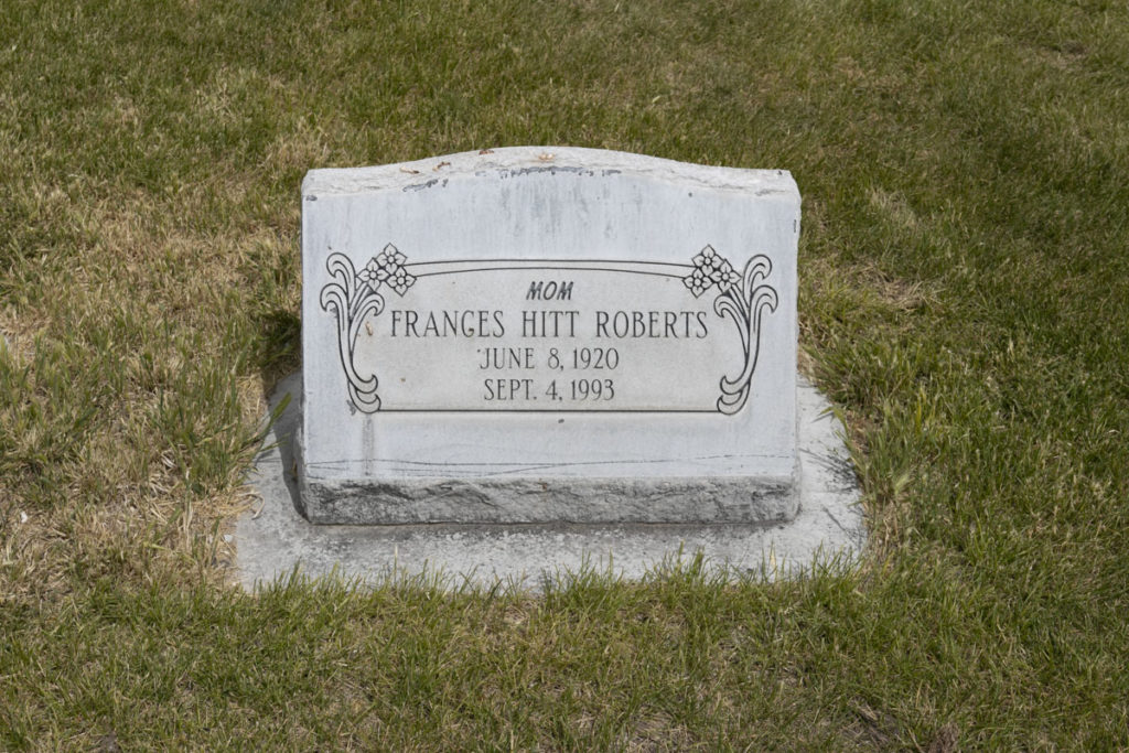 Frances Hitt Roberts Headstone