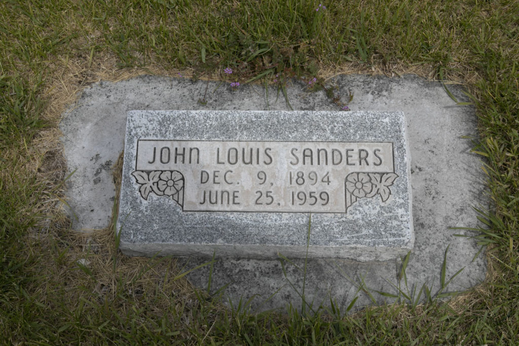 John Louis Sanders Headstone