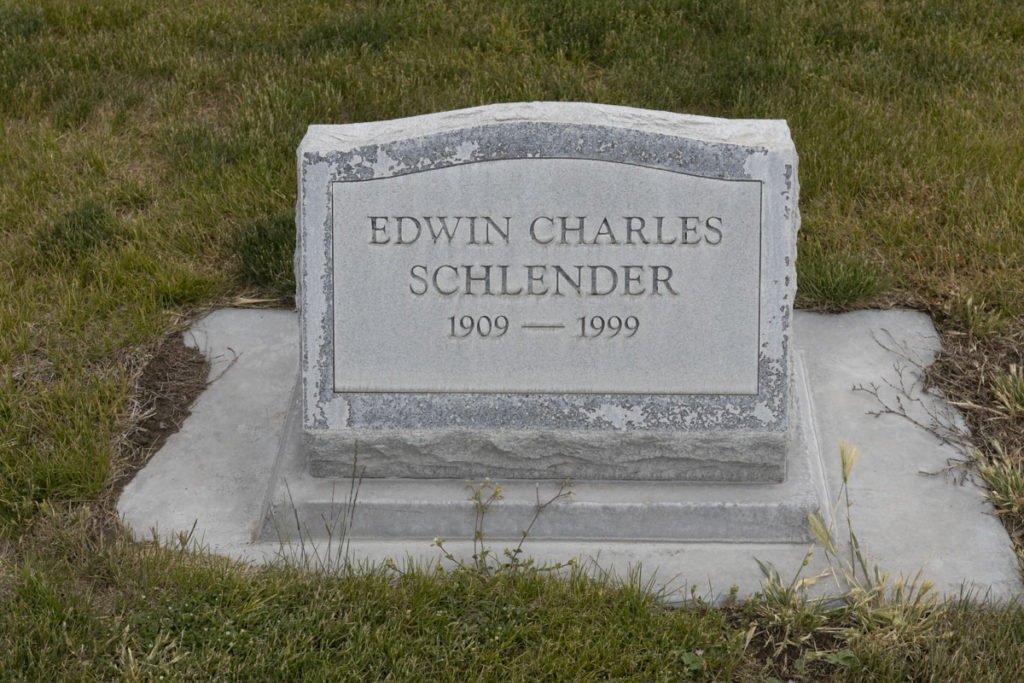 Edwin Charles Schlender Headstone