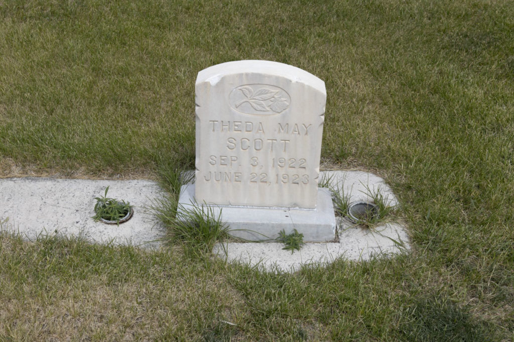 Theda May Scott Headstone