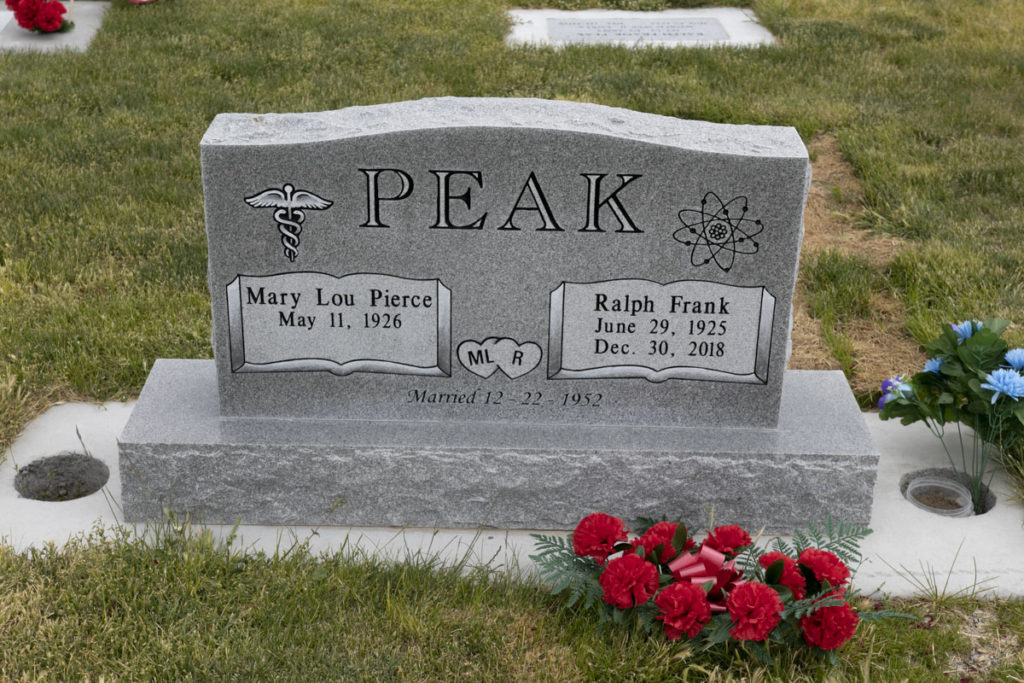 Ralph Frank & Mary Lou Pierce Peak Headstone