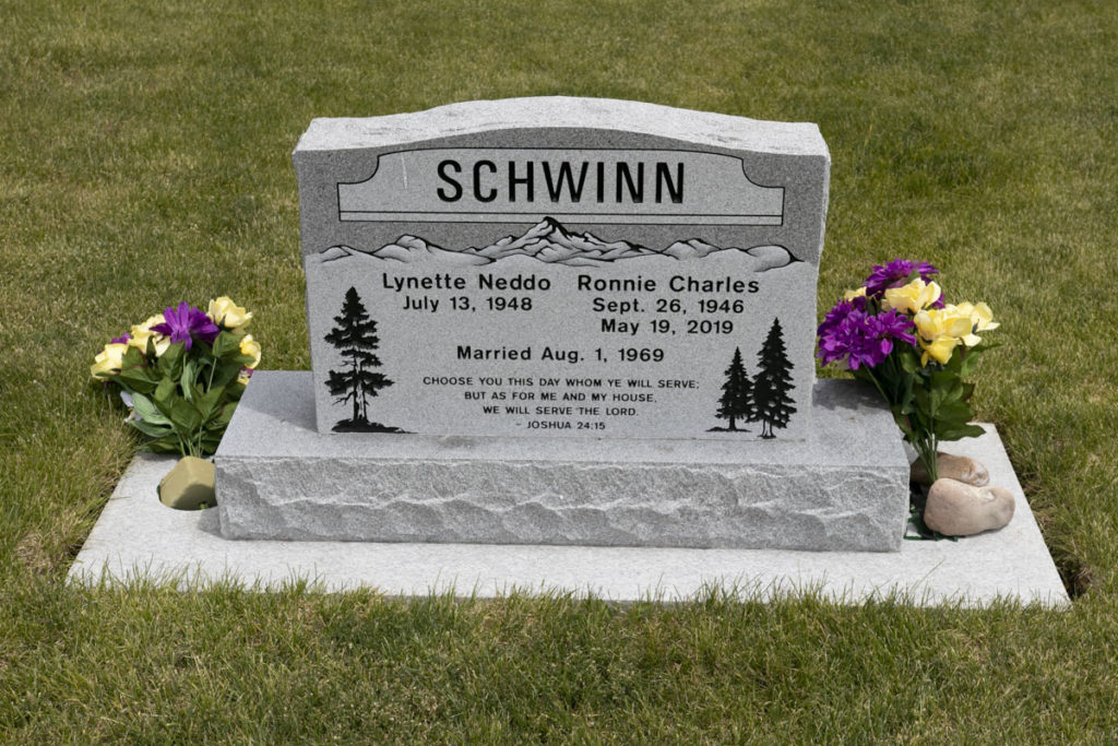 Ronnie Charles & Lynette Neddo Schwinn Headstone
